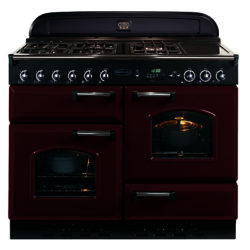 Rangemaster Classic 110 Dual Fuel Range Cooker Cranberry